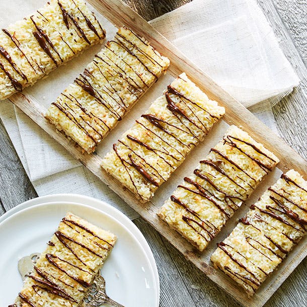Jordbærsnitter med kokos