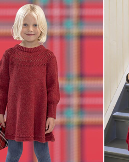 Strik: Søde julekjoler til de mindste