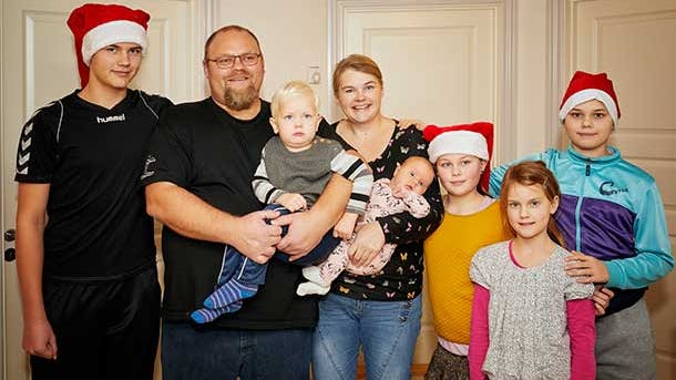 Familie Journals julekurv går til en stor familie