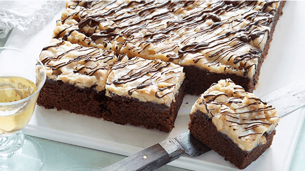 Kakaomazarin med karamel-crunch