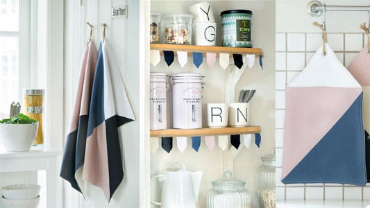 Viskestykker, grydelapper og andet køkkengrej