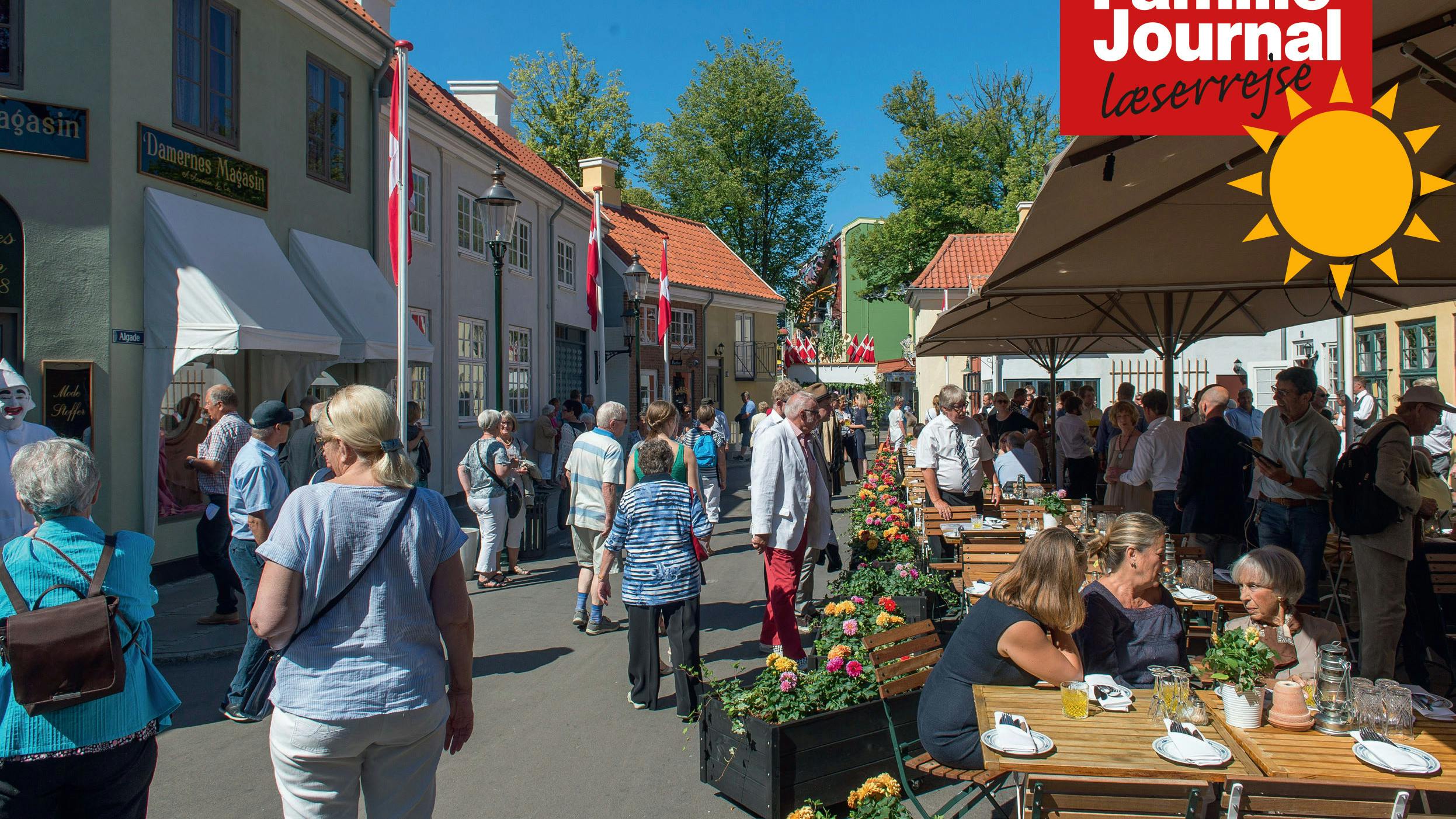 Lise Nørgaard besøger Korsbæk på Bakken i høj sol