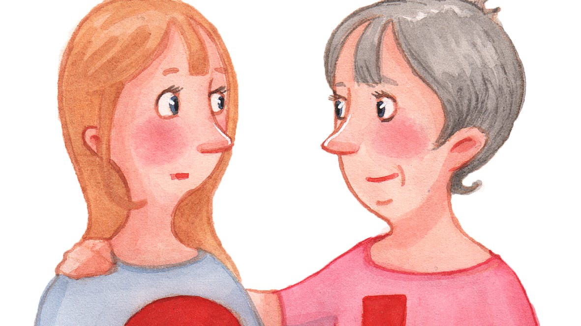 Illustration af kvinde af der har krøft: Puk Elgårds brevkasse