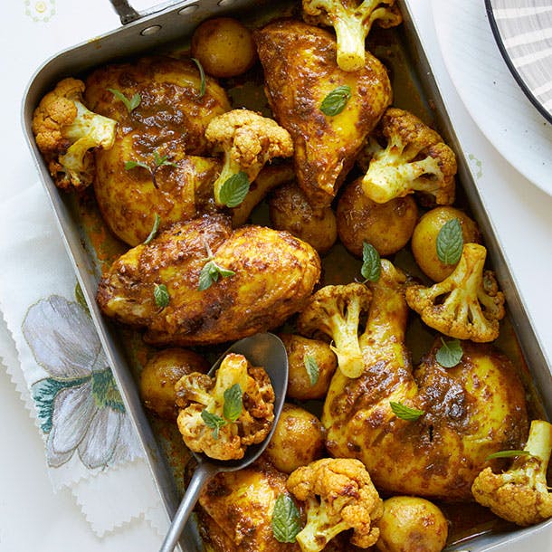 Ovnbagt kylling tikka masala