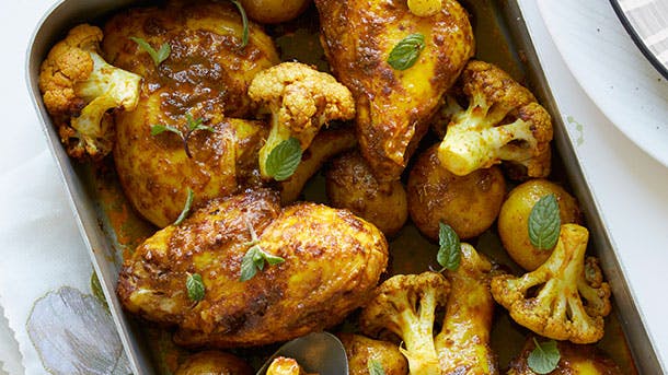 Ovnbagt kylling tikka masala