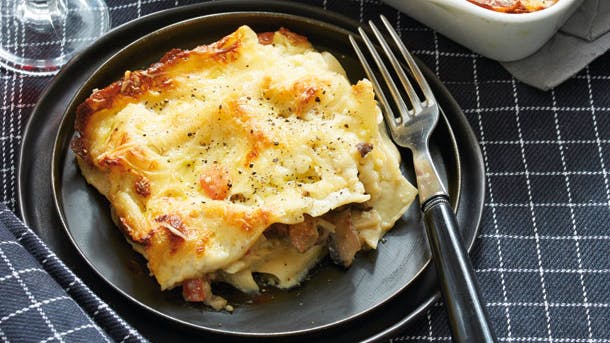 Lasagne med svampe og estragon