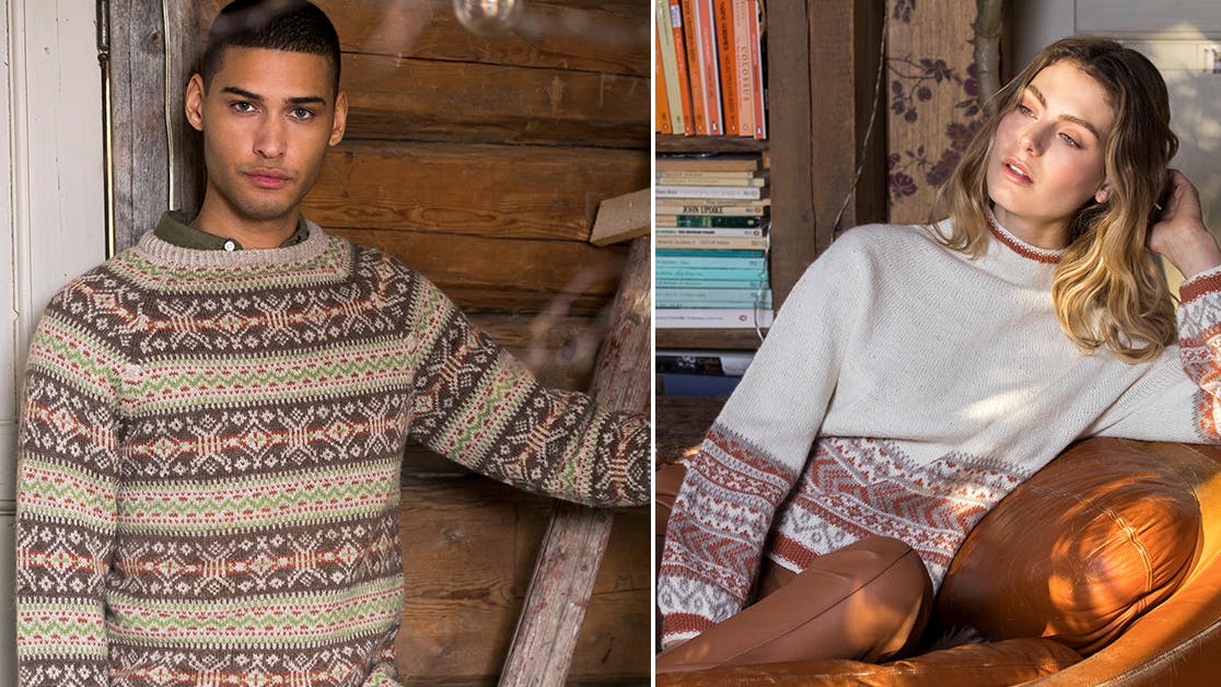 Strik: Lune farver til ham og hende