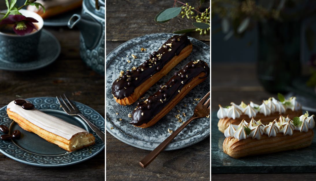 En éclair grundopskrift: 3 slags franske vandbakkelser