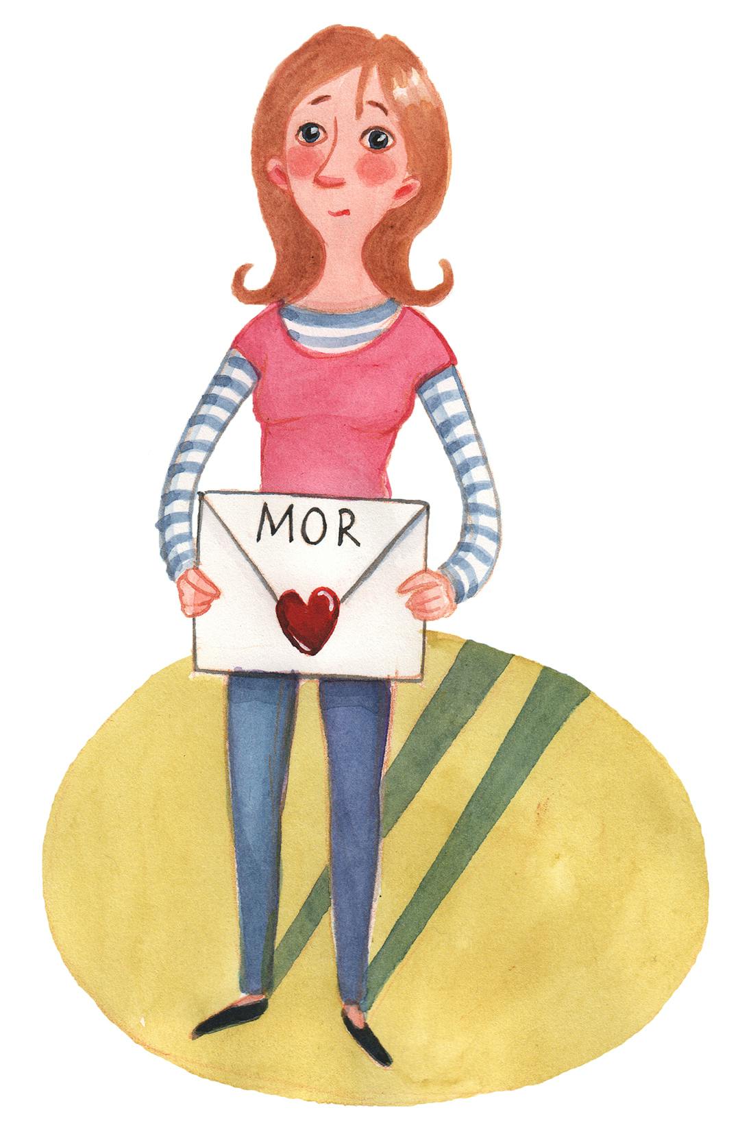 Illustration af en mor