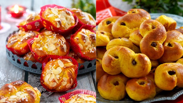 muffins og safranbrød