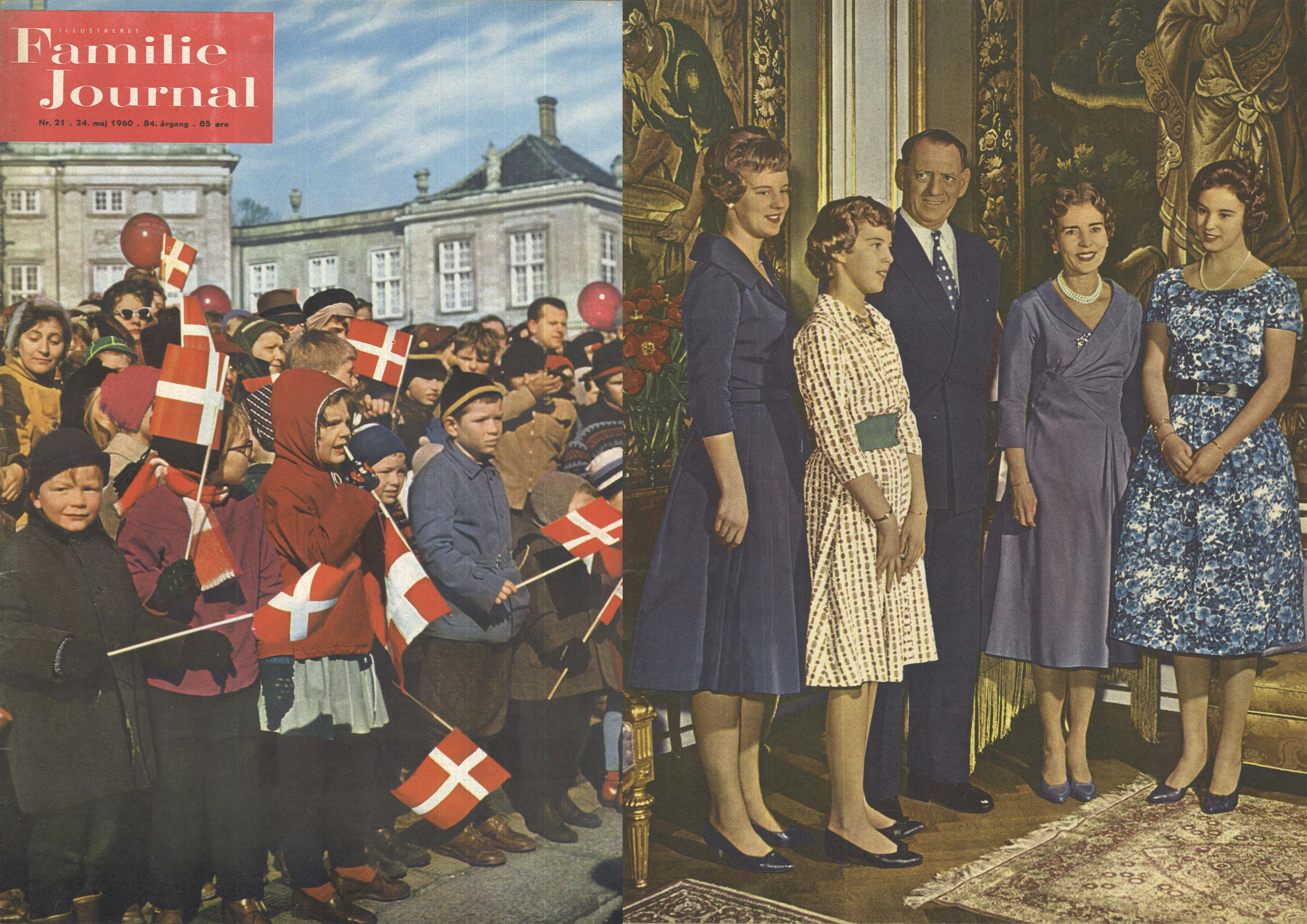 Nostalgisk illustration af kongehuset