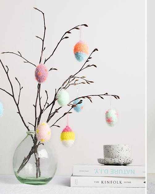 Gratis hæklede påskerier: Farverige påskeæg og sød påskekylling