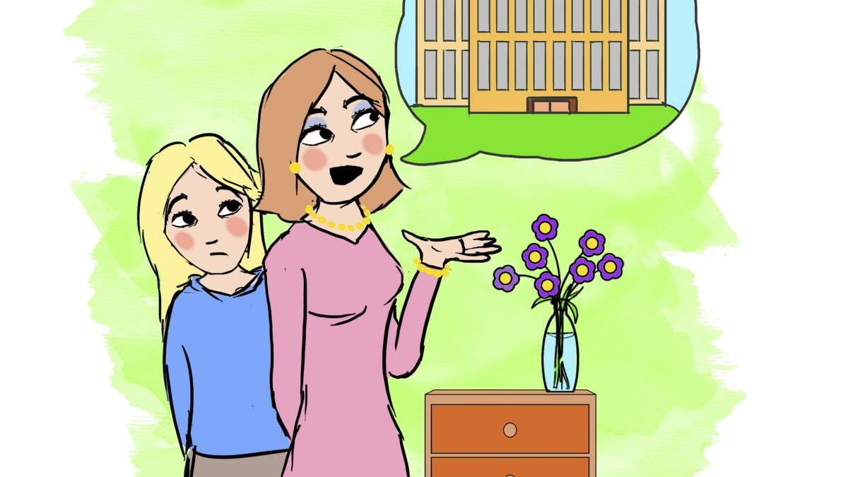 En mor der overvejer om hendes datter skal skifte skole