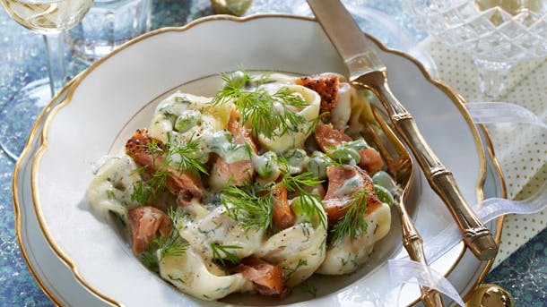 Ravioli med laks