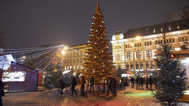 Det stemningsfulde julemarked i Riga er værd at besøge.