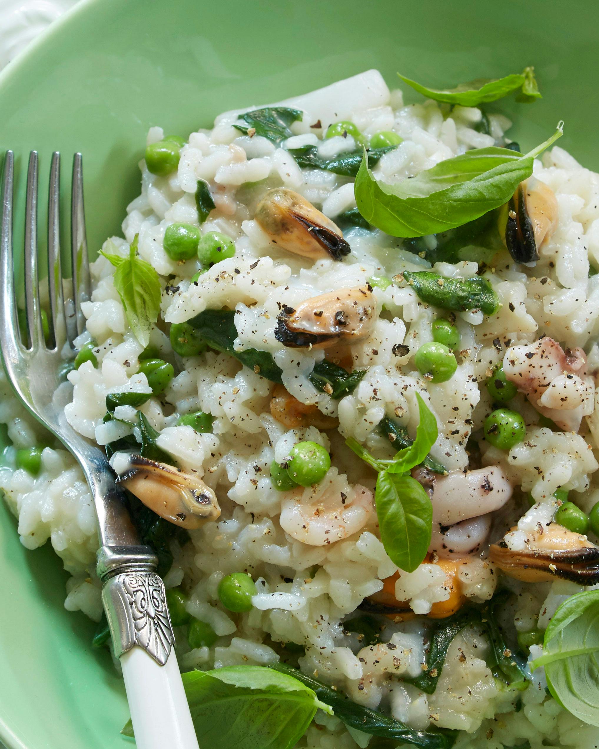 Risotto med skaldyr