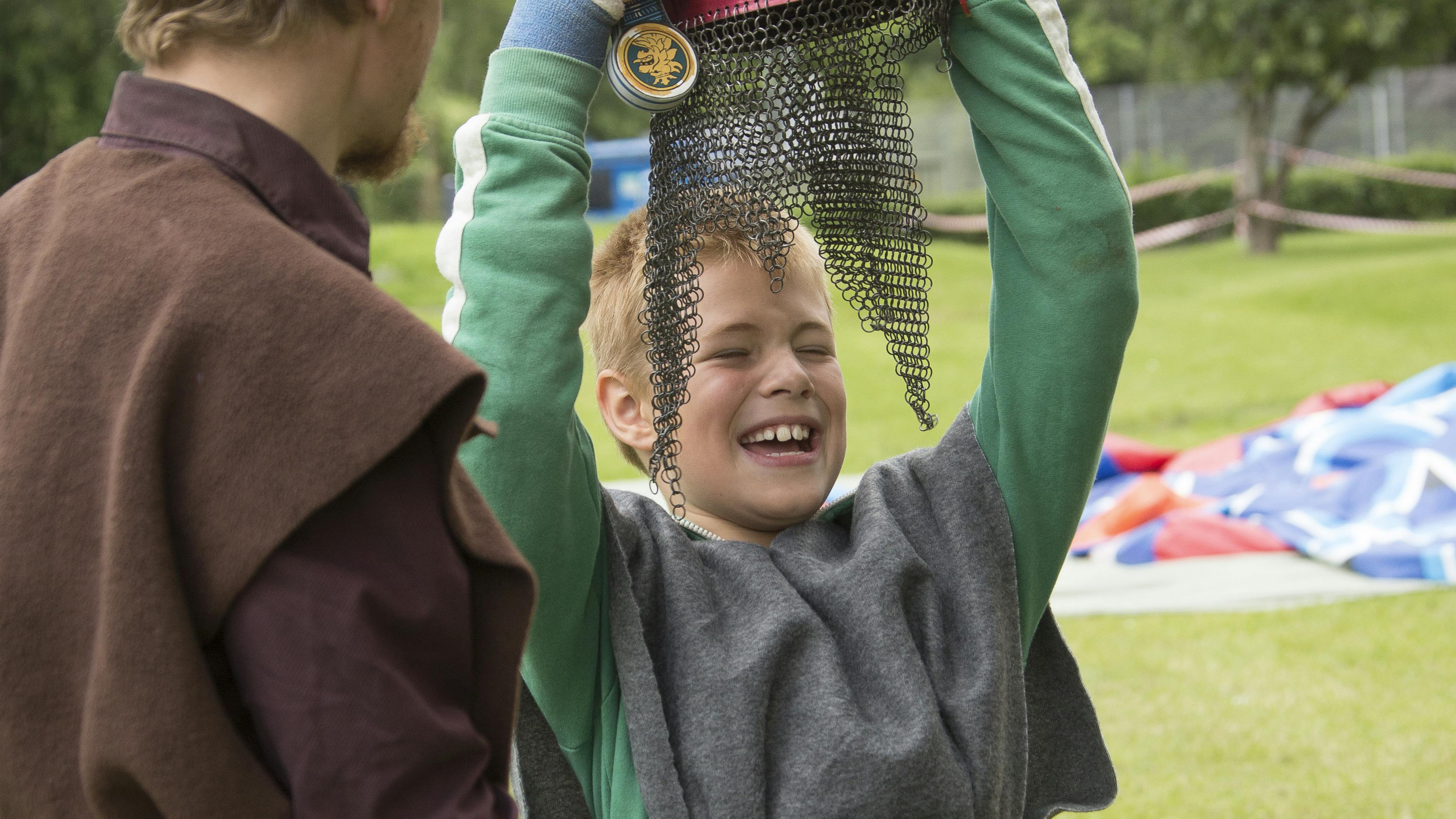 Børn på røde kors lejr