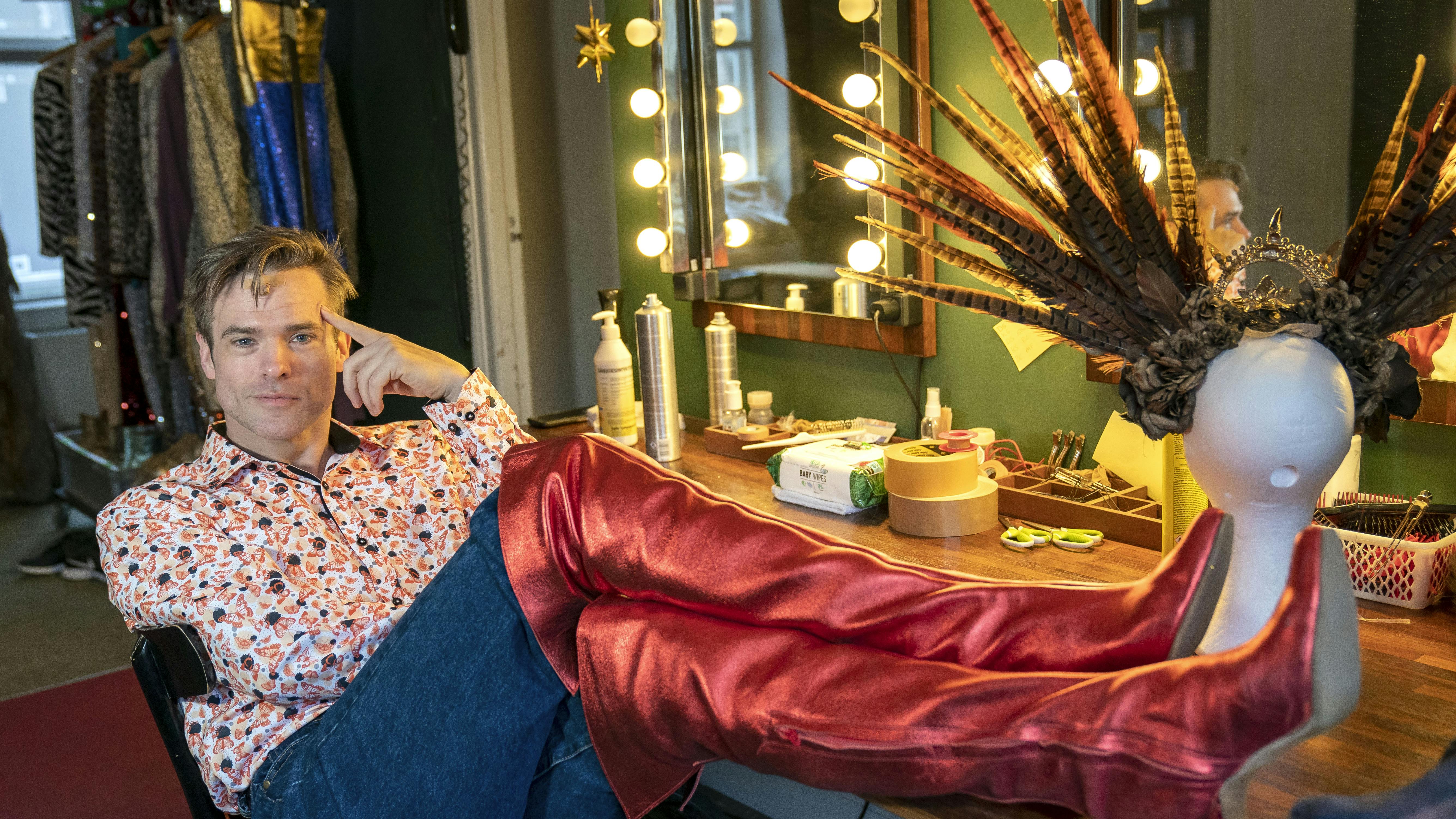 Silas Holst på Det Ny Teater under prøverne til musicalen "Kinky Boots" 