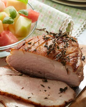 Skinkeculotte med melonsalat