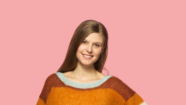 Strikkeopskrift: Bluse med brede striber