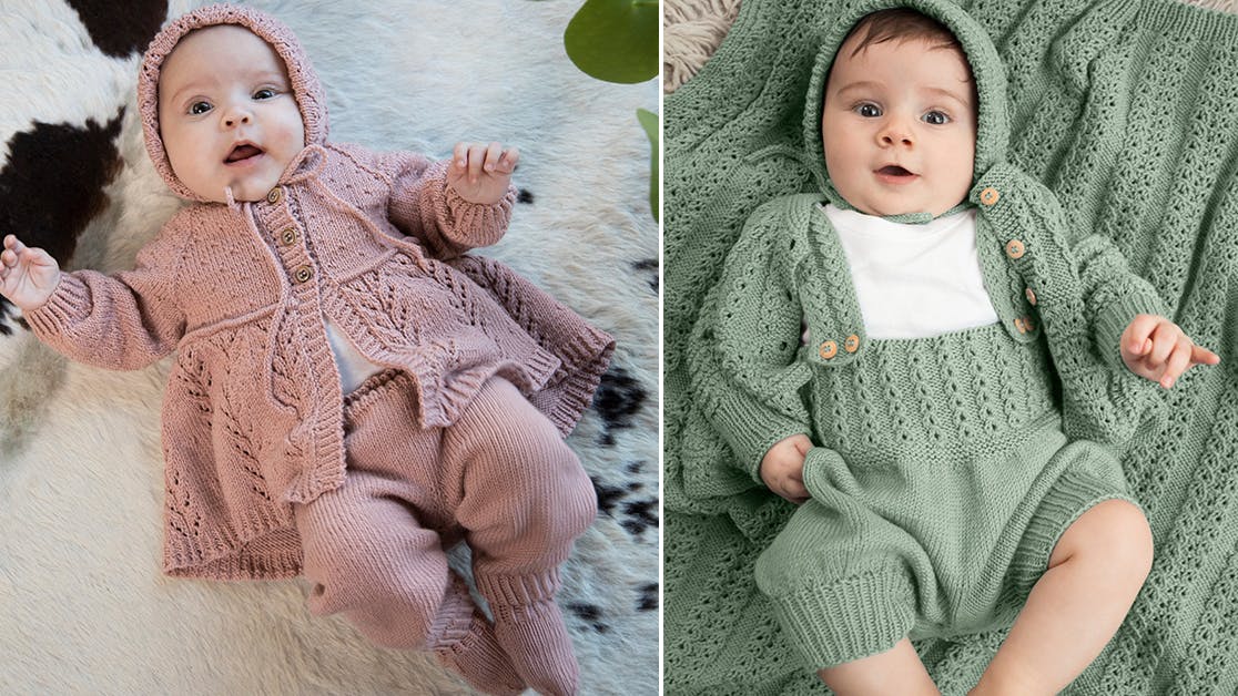 Strik: Blødt hentesæt til baby