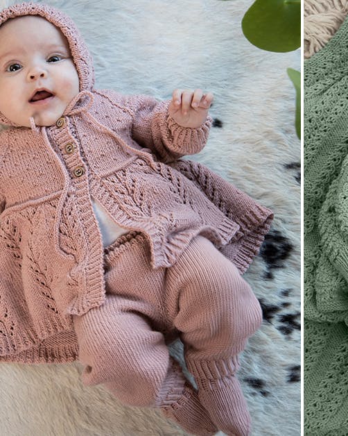 Strik: Blødt hentesæt til baby