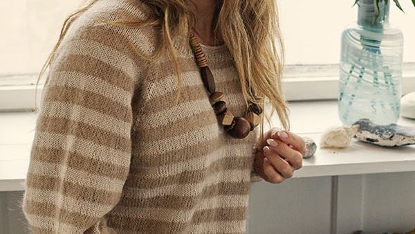 Strikkeopskrift på stribet sweater
