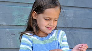 Stribet tunika til piger