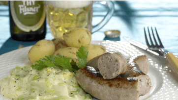 Medisterpølse med stuvet spidskål