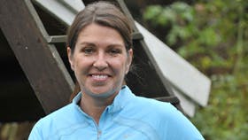 Chefredaktør Anette Kokholm i løbetøjet