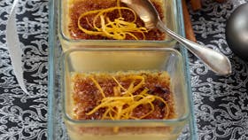 Crème brûlée a la orange med appelsinskal