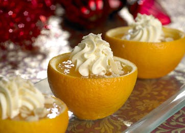 Juleappelsiner med Grand Marnier og flødeskum