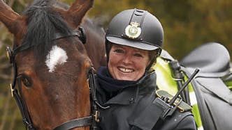 Foto: Torkel Dyrting og Birger StormJeanet Solhof Vollmond og politihesten Rollo