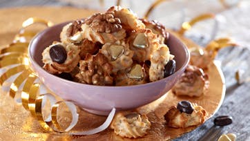 Kransekage som konfekt til jul og nytår