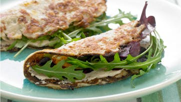 Pandekager med skinke og havre