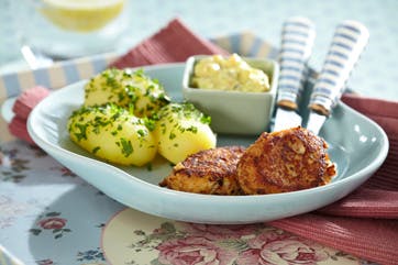 Fiskefrikadeller med kalorievenlig remoulade 