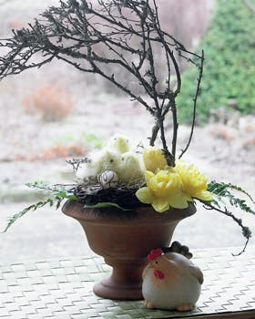 Påskepynt med fine blomster