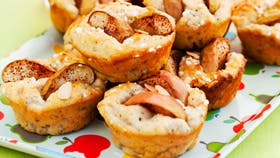 Æblemuffins med sprød streusel
