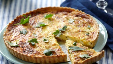 Lækker salt ostetærte med vesterhavsost og gedeost