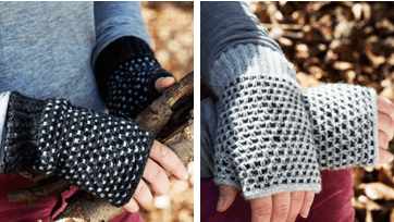 Strikkede, lune pulsvarmere med fint strukturmønster