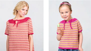 Strikbluser til mor og barn