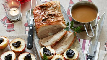 Flæskesteg og æbler