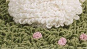 Hæklet får med løkkemasker