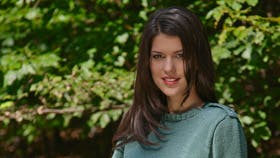 Strikket bluse i bomuld