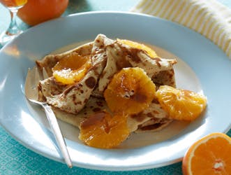 Vanilje-pandekager med appelsin
