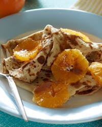 Vanilje-pandekager med appelsin