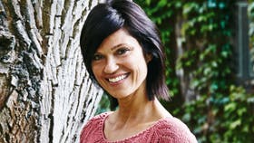 Strikket ponchobluse