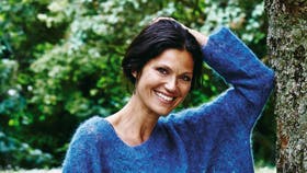 Strik smuk, blå bluse