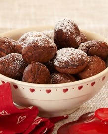 æbleskiver med chokolade